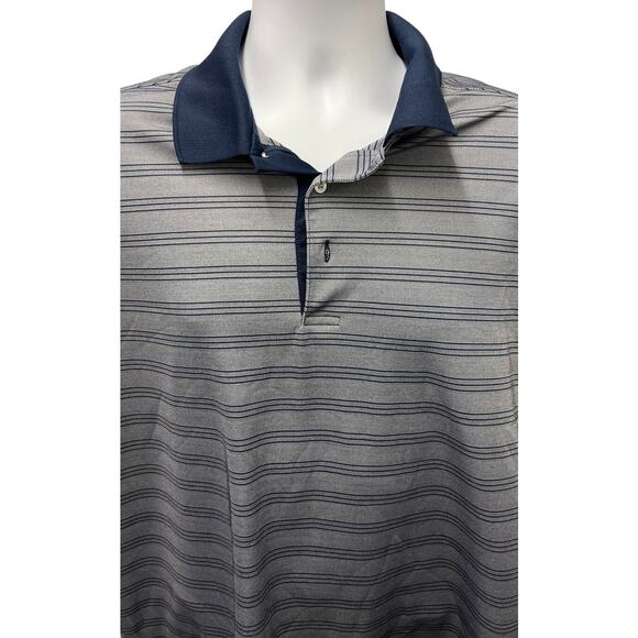 Walter Hagen Other - ⛳ Walter Hagen Striped Polo Shirt Size XL Golf Performance Blue Gray